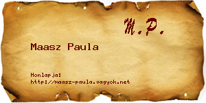 Maasz Paula névjegykártya